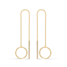 Støvring Design Forgyldte hænge øreringe